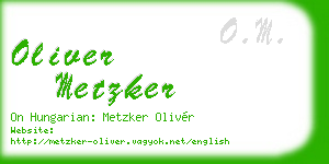 oliver metzker business card